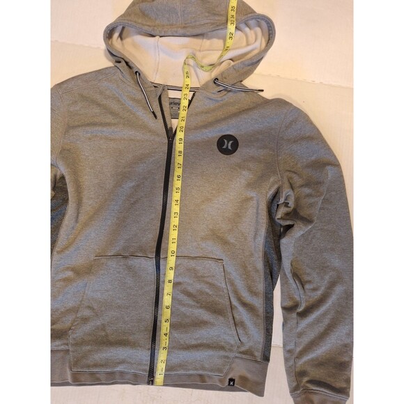 Hurley Nike Dri Fit Zip Up Hoodie Hooded Sweatshirt Jacket Gray Mens Medium - Picture 2 of 6